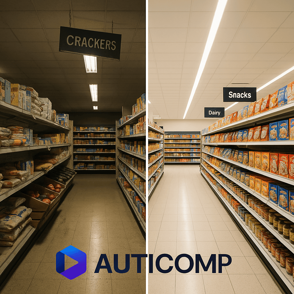 falta de padrão nas operações